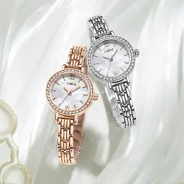 Kol saatleri Liebig romantik stil kol saati kadın moda japonya kuvars hareket çelik bilezik saatler kadın bayanlar saat relogio