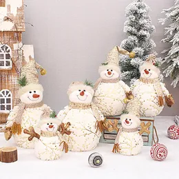 Decoraciones navideñas para el hogar, muñeco de nieve con estampado de felpa corta, centro comercial, adornos de árbol para ventana, 60/50/26cm