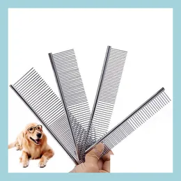 Dog Grooming 4 Sizes Pet Grooming Brush Comb Tools For Dog Clean Brushes Pin Cat Stainless Steel Dogs Metal Product Drop Delivery Ho Dhlz5