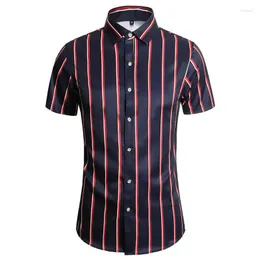 Camisas casuais masculinas moda 12 design de manga curta camisa de manga curta masculina listrada blusa de praia 2022 roupas de verão grandes 5xl 6xl