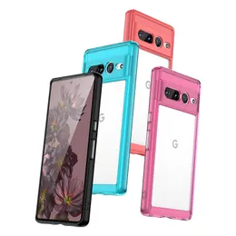 Phone Cases For Google Pixel 8 8A 7A 7 Pro Colorfull Kickstand Shockproof Armor Phone Cover Case Fundas