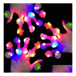 الحفلات لصالح LED LED UP Rings Glow Party Favors وميض الأطفال جوائز مربع ألعاب عيد ميلاد الفصول الدراسية مكافآت عيد الفصح Treasure Supp Dhisu