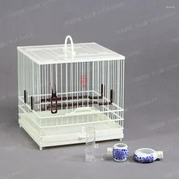 Bird Cages metalowa taca na klatkę ze stali nierdzewnej duże akcesoria podróży domy hodowlane na zewnątrz Jaula Grande Feeding Supplies DL60NL