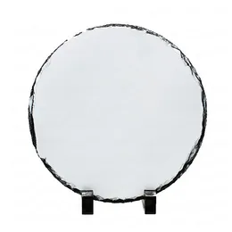 6 -дюймовая круглая сублимация пустая рама сланцевой рамки белый тепловый краситель Передача каменная фотография Бланки SN4746