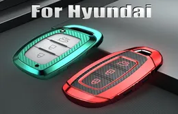 TPU Carbon Fiber Car Key Case Cover For Hyundai Tucson Elantra I30 IX35 Sonata Santa Fe Kona Veloster3928705