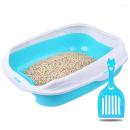 Other Cat Supplies Training Cleaning Toilet Box Large Semi Closed Plastic Brush Holder Toilette Pour Litter Furniture EI50CT