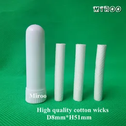 200 conjuntos inhaladores enteros aroma en blanco inhalador botella de plástico inhaladores nasales palos de algodón de alta calidad 51mm196l