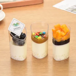 25 pezzi Mini tazze usa e getta per budini gelatina per antipasto per antipasto per il negozio di alimenti per dessert per la casa 0 4BL D3