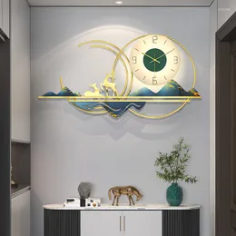 Orologi da parete 3d Orologio silenzioso Meccanismo Clockwork Lusso Luminoso Grande Led Insolito Decoratie Woonkamer Design Decoration