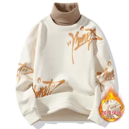 Мужские свитера Тенденции Высококачественные мужчины Oneck Sweater Sweater Sweaterrishirt Light и теплая рубашка мужская одежда 221117