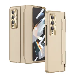 360 capas rígidas completas para Samsung Galaxy Fold 4 Fold 3 5G capa protetora de tela de vidro armadura dobradiça proteção capa