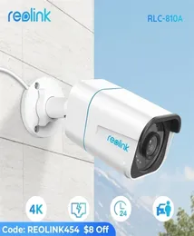 Câmeras de cães reolink smart ip 4k 8mp Poe Outdoor Infravery Night Vision Bullet apresentado com detecção de pessoal RLC810A 221022