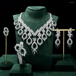 Pendientes del collar Juego 11.11 Tirim Gorgeous Big Jewelry for Women Fiesta de bodas Cubic Ciric Sets Trajes de vestimenta de novia Accesorio de joyer￭a