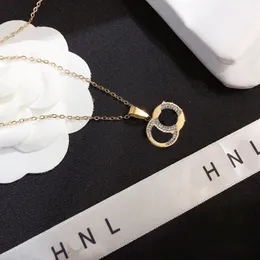 Exklusivt exklusivt designhalsband för kvinnor Lyxigt designer guldpläterat halsband Utvalda kvalitetssmycken Långkedja Fin present till kvinnor Pars familj