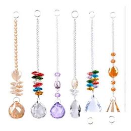 Pendants Crystal Ball Prism Glass Chandelier Hanging Pendant Lighting Dream Sun Catcher Wedding Party Home Decor Drop Delivery Garde Dhscp