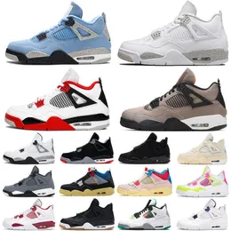 Partihandel Jumpman 4s Desert Moss basketskor för män kvinnor 4 University Blue #43 Taupe Haze Bred Sail Purple Mens Trainejordon