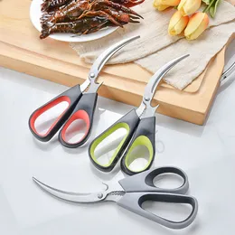 Lobster Fish Shrimp Crab Scissors Stainless Steel Sharp Seafood Shear Shrimps Seafoods Shells Scissors Kitchen Shears Tools BH7970 TYJ