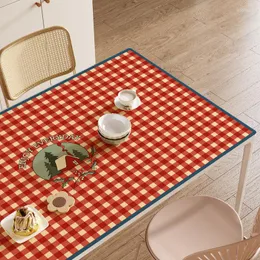 Table Cloth Spring Festival Tiger Year Leather Mat Waterproof Oil-Proof Disposable Square Coffee Dining