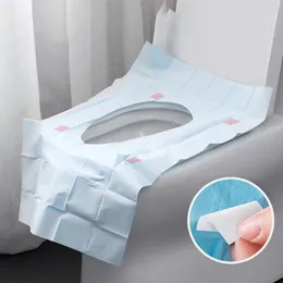 Toalettstol täcker engångsvattentät matta självhäftande anti slip badrum papper pad wc sitzkissen steril klistermärke