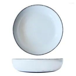 Plates Salad Dinning Plate Set Japanese White Restaurant Serving Small Dinner Porcelain Platos De Cena Dinnerware DL60PZ