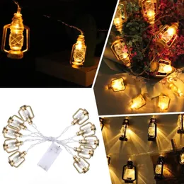 Strings Retro Kerosene String Lights Decoration 1.5M 10LED Fairy per decorazioni natalizie per matrimoni Illuminazione alimentata a batteria