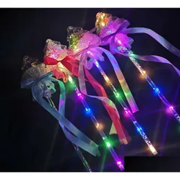 Party Favor Flashing Blinky Light Up Star Princess Led Wand Party Favor Super Clear Christmas Tree Form Flash Magic Glow Stick Rave Dhrka