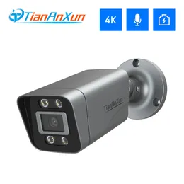 Câmeras IP Tiananxun 8Mp 4K Câmera IP Poe 5Mp Cctv Segurança H.265 Ao Ar Livre À Prova D 'Água Vigilância de Áudio e Vídeo para Sistema NVR 221117