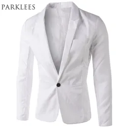 Kombinezony damskie Blazers Brand White Men Przyjazd S Slim Fit Kurtka Koreańska stylowa kostium z jednym guzikiem Veste Homme 221117