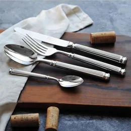 Servis uppsättningar av kvalitetssked gaffel set rese kit bestick bärbara kopplingar de tabell kök gadget dl6dcs