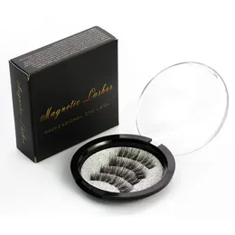 Magnetic Eyelashes with 3 Magnets 3D Handmade Reusable Magnet False Eyelashes Natural Soft Hair