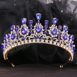 Hochzeit Kristall Tiaras Stirnband Elegante Kopfbedeckung Abschlussball Haarschmuck Brautkronen Party Festival Schmuck