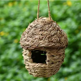 Bird Cages Small Round Cage Wooden Parrot Quail Breeding Houses Outdoor Canary Travel Nidos Para Pajaro Birds Nest DL6NL