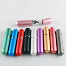 5 ml Återfyllningsbar bärbar Mini Parfym Bottle Traveler Aluminium Spray Atomizer Tom parfymflaska 15 Foloralternativ