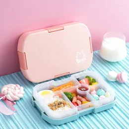 Dinnerware Sets Outai Children's Lunch Box Microwave Oven Student Plastic Compartment Portable School