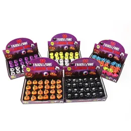 Party Favor Halloween Lightup Rings Glow Jewelry Party Favor Treasure Chest Prize Box Toy Filler Goodie Bag Stuffers Rubber Drop Del Dhjzz