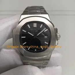 5 kleuren automatisch horloge voor heren 40 mm 5711 datum zwart wit blauw groen roestvrijstalen armband transparante achterkant Azië Cal.324 S C mechanische horloges horloges