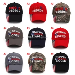 Trump 2024 Cap 20 wurde manipuliert, bestickte Baseballmütze mit verstellbarem Riemen, 9 Designs, neu