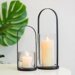 Candle Holders Modern Decoration Romantic Glass Garden Outdoor Porta Velas Table Centerpieces EH60CH