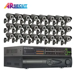 24CH NVR CCTV Network Video Recorder System 1080P HD Varifocal 2 8-12mm Night Vision 78IR Outdoor CCTV POE IP Camera Kit233m