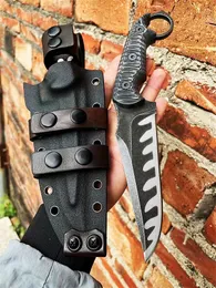 H1203 Utomhus kniv med fast blad A2 titanbeläggningsblad Full Tang G10 Handtag Utomhus Camping Vandring Taktiska knivar med Kydex