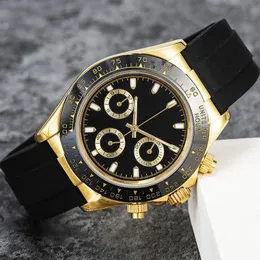 Principais homens assistem relógios mecânicos automáticos de 40 mm de safira espelho de cerâmica tira de borracha de borracha luminosa Menina de pulso Man Montre de Luxe No Chronógrafo 2023