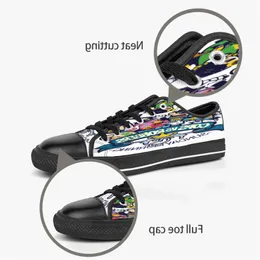 M￤nner Frauen DIY Custom Shoes Low Top Canvas Skateboard -Sneakers dreifach schwarze Anpassung UV -Druck Sport Sneaker BR163