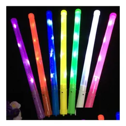 Decoração de festa LED GLOW Stick Lanterna Light Up Sticking Sticks Wand para Party Concert Evento Cheer atmosfera Props Kids Toys pe Dhbbm