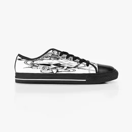Sapatos personalizados Classic Canvas Cut Skateboard Triple Black Aceitar Customiza￧￣o Impress￣o UV Low Mens Womens Sports Sneakers Breathable Color 421