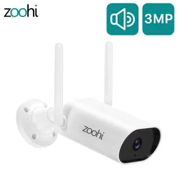 IP -kameror Zoohi 3MP Camera Outdoor WiFi Video Surveillance Wireless Security Protection CCTV Kit Night Vision HD Two Way Audio 221117