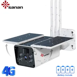 IP -kameror utomhusvideoövervakning Solar Camera 4G Sim Card Batteris Power Wireless WiFi 1080p Color Night Pirradar Detection 221117