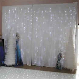 Parti dekorasyonu 10ft 30ftwedding zemin aydınlatmalı perde 3 x 6 metre lüks düğün led ışıkları beyaz peri b