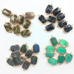 Naszyjniki wiszące 6pcs koraliki z kamienia naturalnego Naszyjka Kobiety Reiki Healing Labradorite Unakite Green Turquoises Wiselanty biżuterii