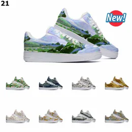 Hotsale Custom Shoes Casual Ayakkabı Erkekleri Kadınlar El Boyalı Anime Moda Erkek Eğitimleri Spor Sabaharları Renkler21