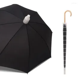 Paraplyer retro mode paraply regn l￥nga hanterar kvinnor japansk h￶gkvalitativ uteplats vindt￤t anti uv paraguas redskap bs50ys